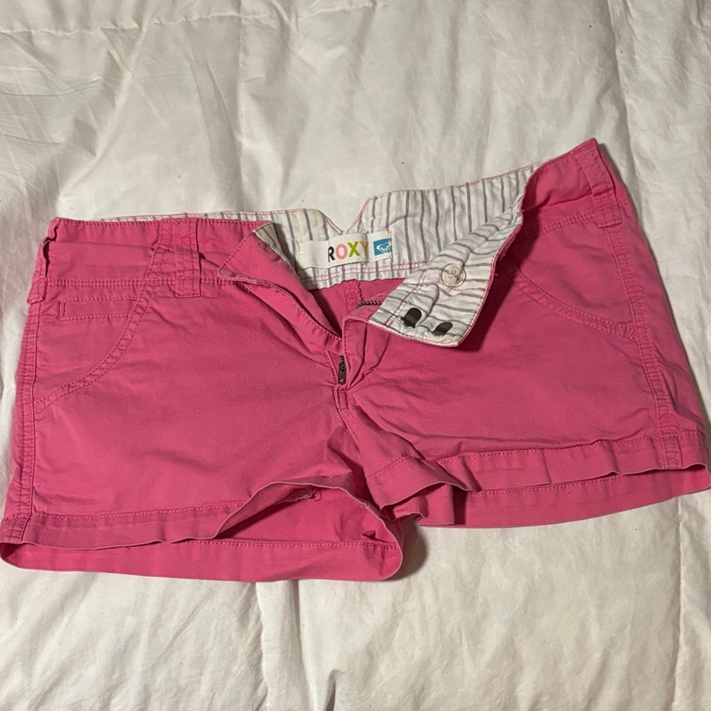 Roxy Vibrant Pink Jean Shorts